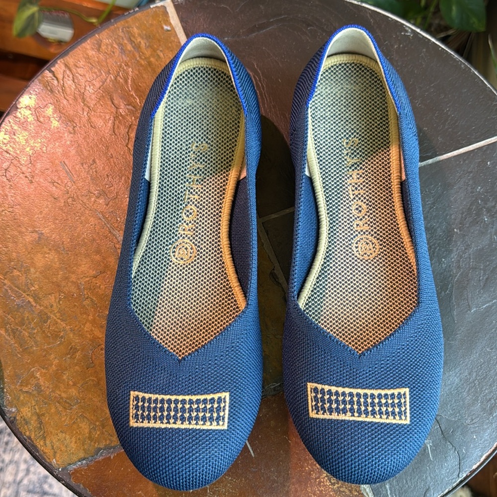 Rothy’s The Flats in Blue Holiday Licorice Women’s Size 9 - Picture 11 of 11